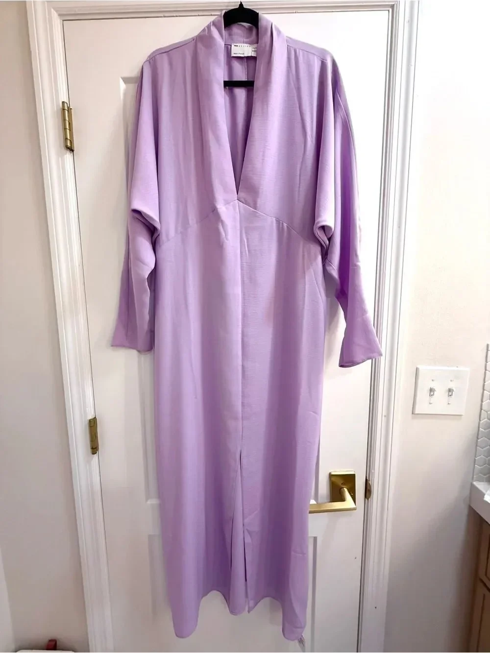 NWT ASOS V-Neck Dolman Sleeve Maxi Dress Lilac
